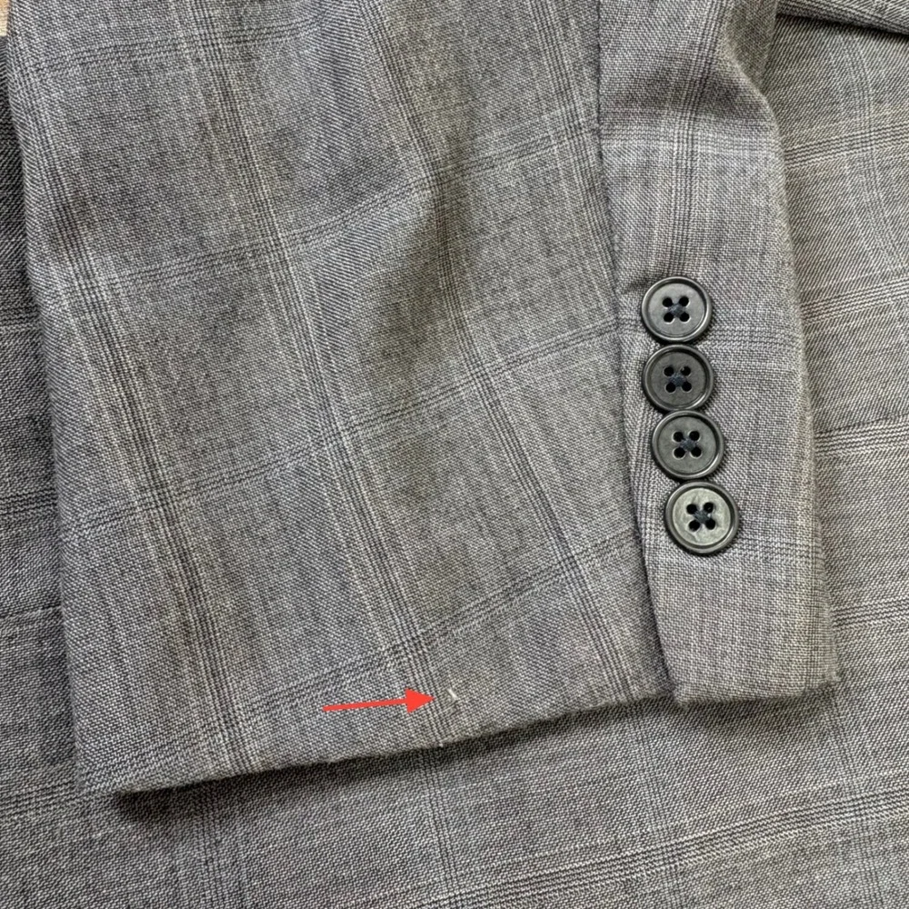 Joseph Abboud Nordstrom Blazer 44R Gray‎ Glen Plaid Wool Sport Coat Professional
